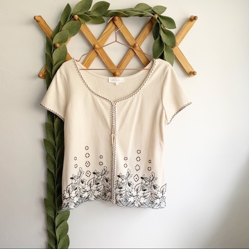 Escada Cashmere Blend Beaded Sweater